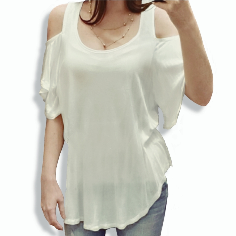 Flowy Cold Shoulder Express Shirt